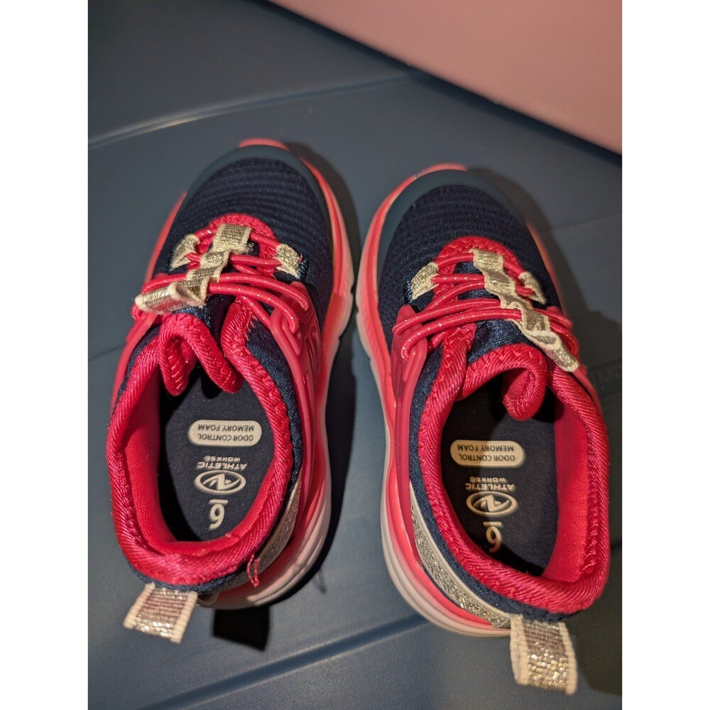 Athletic Works Girls Cage Knit Slip On Sneakers size 6 toddlers - Picture 4 of 5